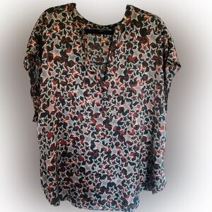 Torrid Black and Red Star Blouse
